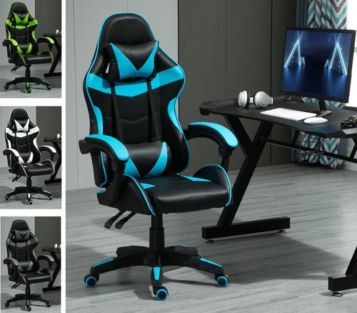 Swivel gaming chair - chair, faux