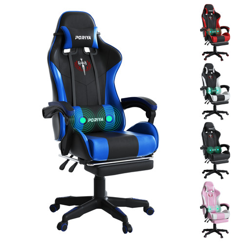 Poriya swivel gaming chair - swivel, pu